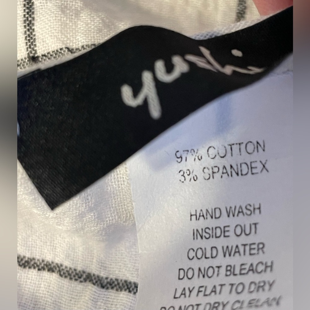 Yushi Tunic Window Pane Pattern Pockets M - image 5